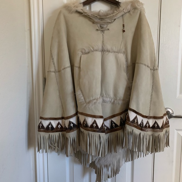 Ralph Lauren Vintage Leather Poncho